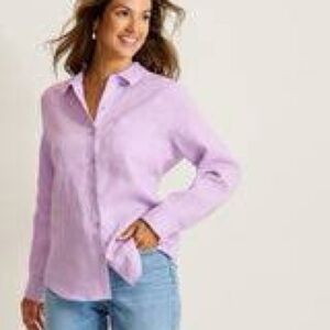 Tommy Bahama Linen Pastel Pink  Button Down Shirt